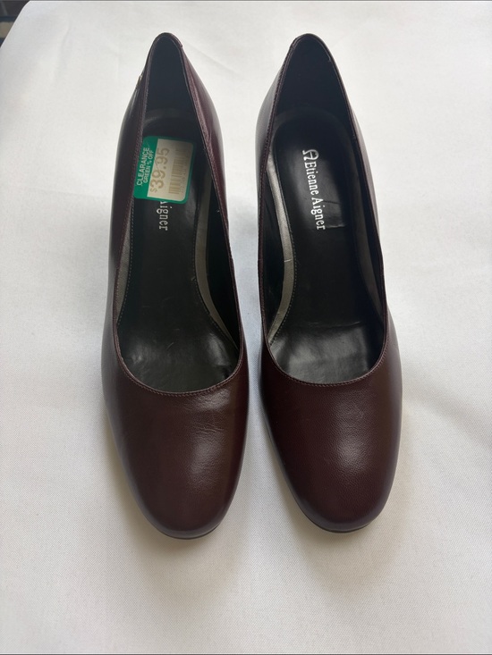 Etienne Aigner Shoes - Etienne Aigner Women's Dark Burgundy Leather Pumps